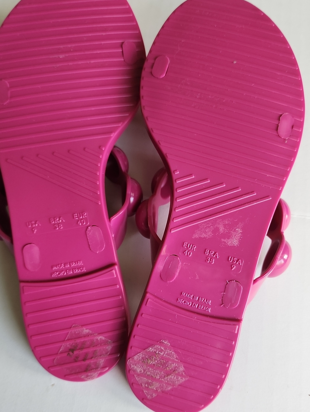 Steve Madden Zaza Hot Pink Bubble-Bead Jelly Slide Sandals, Size 9 - Picture 4 of 6